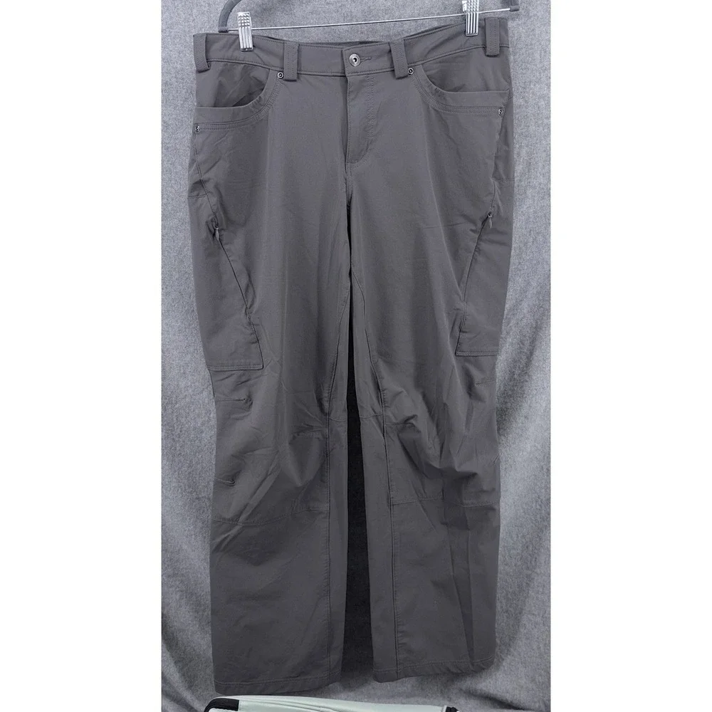 Duluth Trading Co Women's Flexpedition Bootcut Pants Women's‎ 14x31 Gray Cargo